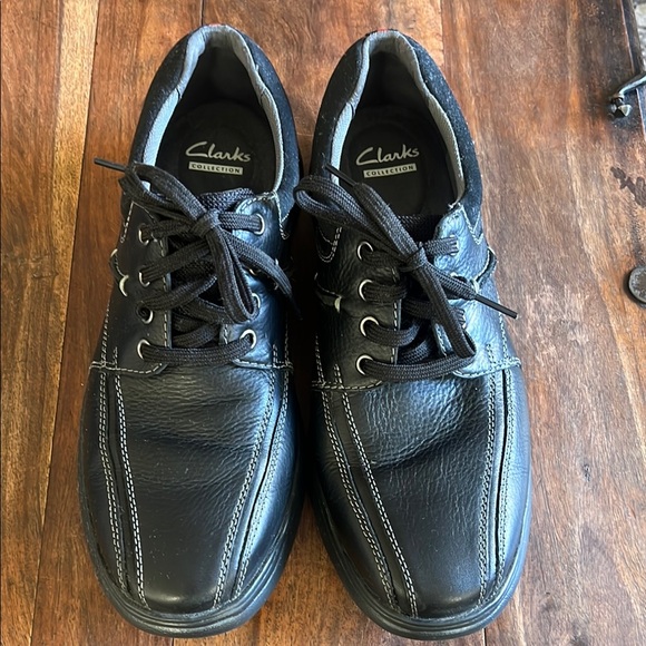 Clarks Collection Men's Soft Cushion Ortholite Black Oxford Size